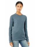 BELLA 6500 Womens Long Sleeve T-shirt in Hthr deep teal