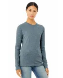 BELLA 6500 Womens Long Sleeve T-shirt in Heather slate