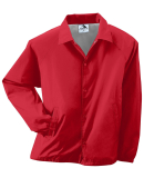 3100 Augusta Sportswear Nylon Coach's Jacket - Lin in Red