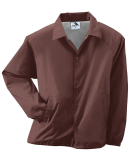 3100 Augusta Sportswear Nylon Coach's Jacket - Lin in Brown