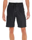 B9301 Burnside Solid Board Shorts in Black