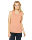 BELLA+CANVAS B8803  Womens Flowy Muscle Tank in Peach slub