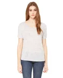 BELLA 8816 Womens Loose T-Shirt in White marble