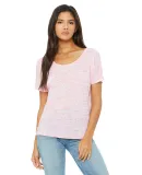 BELLA 8816 Womens Loose T-Shirt in Red marble