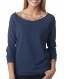 Next Level 6951 Terry Raw-Edge 3/4-Sleeve Raglan in Indigo