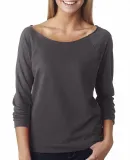 Next Level 6951 Terry Raw-Edge 3/4-Sleeve Raglan in Dark gray