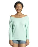 Next Level 6951 Terry Raw-Edge 3/4-Sleeve Raglan in Mint