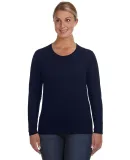 884L Anvil Missy Fit Ringspun Long Sleeve T-Shirt NAVY