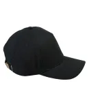 BX034 Big Accessories 5-Panel Brushed Twill Cap in Black