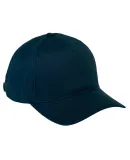 BX034 Big Accessories 5-Panel Brushed Twill Cap in Navy