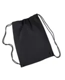 8875 Liberty Bags - Cotton Canvas Drawstring Backp BLACK