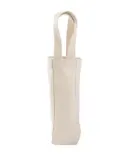 1725 Liberty Bags - Single Bottle Wine Tote NATURAL