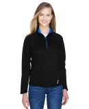 78187 North End Radar Ladies' Half-Zip Performance BLK/ TRU ROYAL