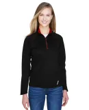 78187 North End Radar Ladies' Half-Zip Performance BLK/ CL RED