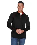 88187 North End Radar Men's Half-Zip Performance L BLK/ CL RED