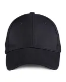 136 Anvil Cotton Solid Six-Panel Brushed Twill Cap BLACK