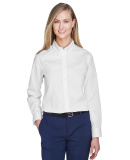 78193 Core 365 Ladies' Operate Long-Sleeve Twill S in White