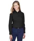 78193 Core 365 Ladies' Operate Long-Sleeve Twill S in Black