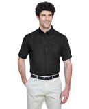 88194 Core 365 Men's Optimum Short-Sleeve Twill Sh in Black