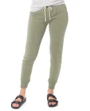 Alternative Apparel 31082F Ladies Fleece Jogger in Eco tr army grn