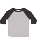 3330 Rabbit Skins Toddler Baseball Raglan in Vn hth/ vn smoke