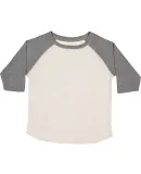 3330 Rabbit Skins Toddler Baseball Raglan in Nat hth/ gran ht