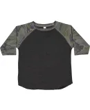 3330 Rabbit Skins Toddler Baseball Raglan in Vn smke/ vn camo