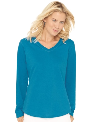 LAT 3761 Women's V-Neck French Terry Pullover Catalog