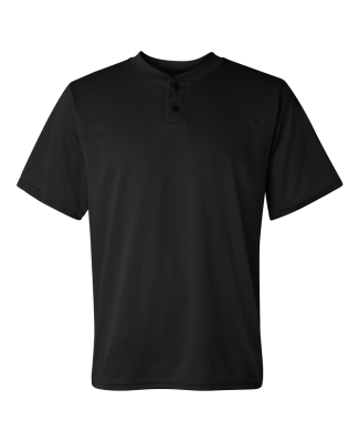 426 Augusta Wicking Two-Button Jersey Black