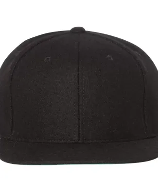 Yupoong 6689 Melton Wool Snapback Cap BLACK