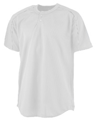 Augusta Sportswear 585 Wicking Two-Button Baseball Jersey White/ White