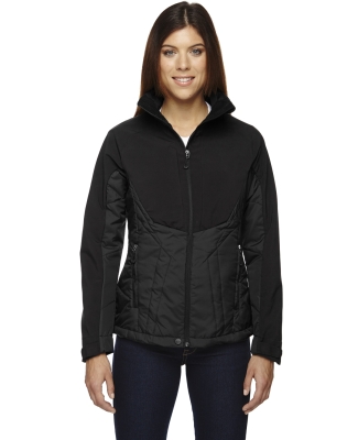 78679 Ash City - North End Sport Red Ladies' Innovate Insulated Hybrid Soft Shell Jacket BLACK
