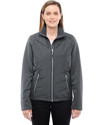 78809 Ash City - North End Sport Red Ladies' Quantum Interactive Hybrid Insulated Jacket CARBON/ CARBON