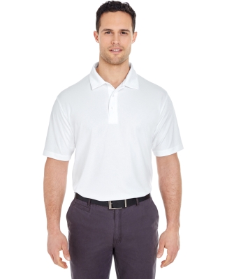 UltraClub 8320 Men's Platinum Performance Jacquard Polo with TempControl Technology WHITE