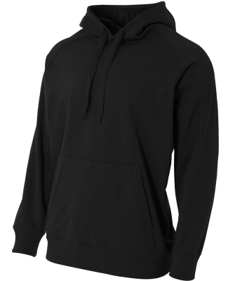 A4 Apparel NB4237 Youth Solid Tech Fleece Pulloever Hoodie BLACK