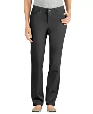 Dickies FP212 Ladies' Slim Fit Straight Leg Stretch Twill Pant BLACK _04