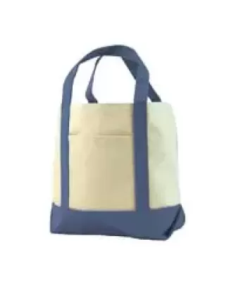 8867 UltraClub Seaside Canvas Boat Tote  NAVY