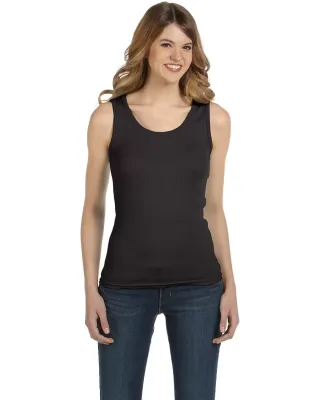 2415 Anvil Ladies Ring Spun 2x1 Rib Tank Top SMOKE