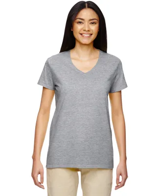 5V00L Gildan Heavy Cotton™ Ladies' V-Neck T-Shir in Sport grey