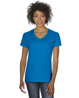 5V00L Gildan Heavy Cotton™ Ladies' V-Neck T-Shir in Sapphire