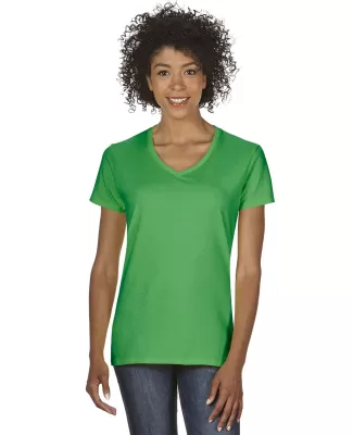 5V00L Gildan Heavy Cotton™ Ladies' V-Neck T-Shir in Irish green