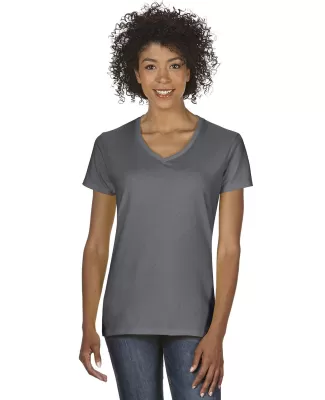 5V00L Gildan Heavy Cotton™ Ladies' V-Neck T-Shir in Charcoal