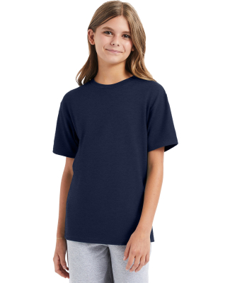 498Y Hanes Youth nano-T® T-Shirt in Heather navy