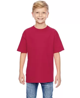 498Y Hanes Youth nano-T® T-Shirt in Deep red