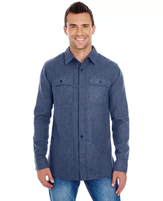 B8200 Burnside - Solid Long Sleeve Flannel Shirt  in Denim