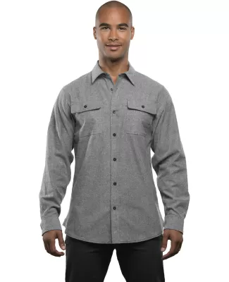 B8200 Burnside - Solid Long Sleeve Flannel Shirt  in Heather grey