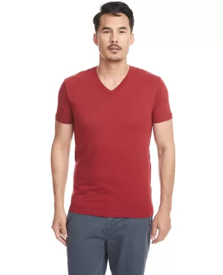 Next Level 6440 Premium Sueded V-Neck T-shirt in Cardinal