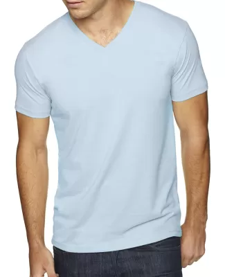 Next Level 6440 Premium Sueded V-Neck T-shirt in Light blue