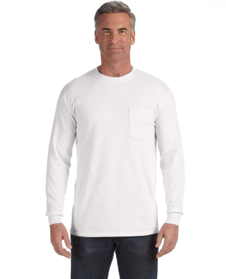 4410 Comfort Colors - Long Sleeve Pocket T-Shirt in White