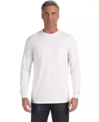 4410 Comfort Colors - Long Sleeve Pocket T-Shirt in White